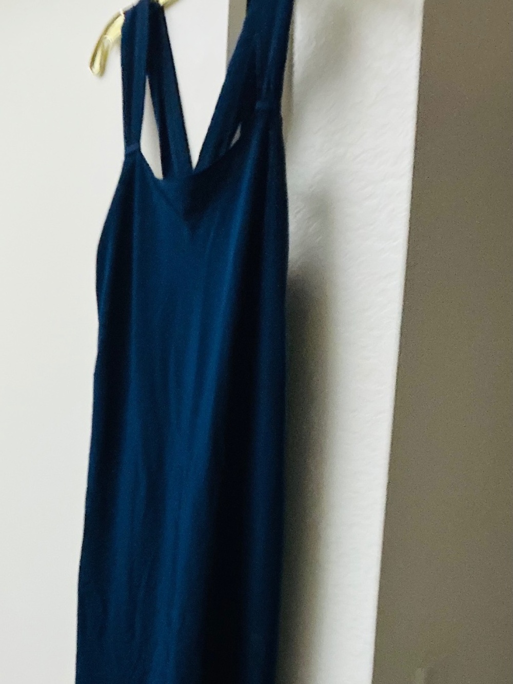 Romantic vintage midi navy blue nightgown size Large